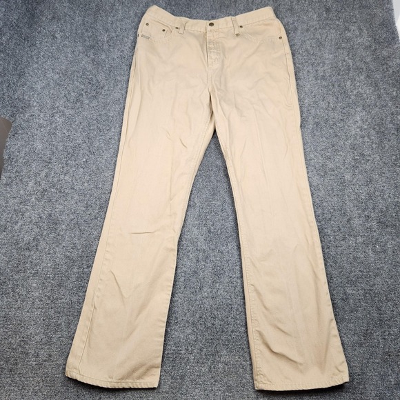 Rockies Denim - VTG Rockies Jeans Womens 16 Long Beige High Rise Relaxed Straight Western Denim